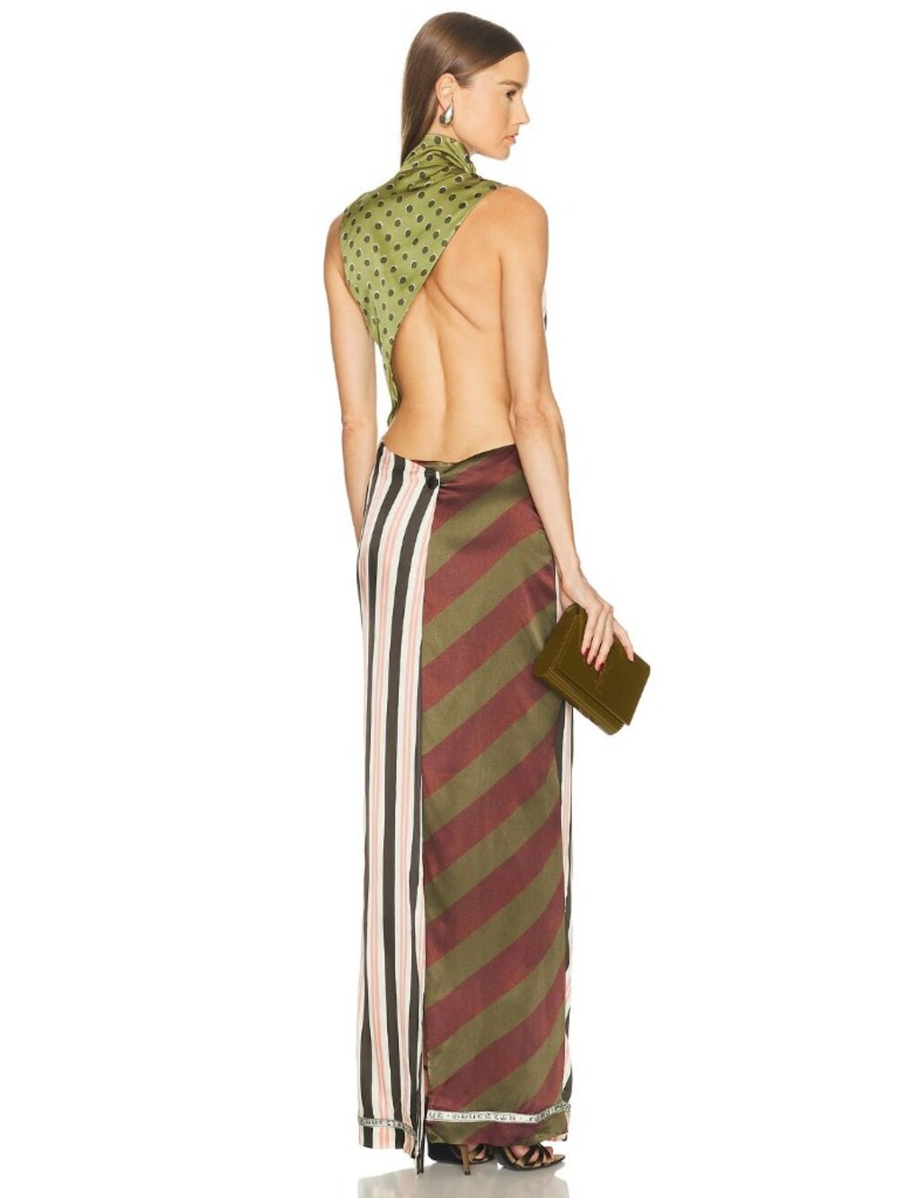 Jean Paul Gaultier Patchwork Long Sleeveless Dress in Multicolor